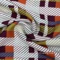 Striped Plaid Splicing Printed 100% Rayon Textile